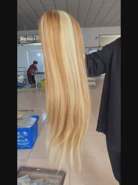 13x6 Silky Straight Highlight Color Wig